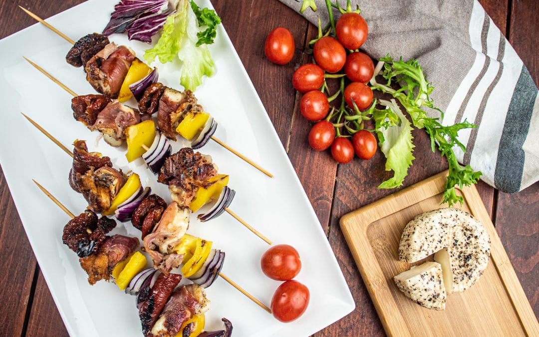 Parma Ham Wrapped Ġbejna Skewers