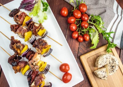 Parma Ham Wrapped Ġbejna Skewers