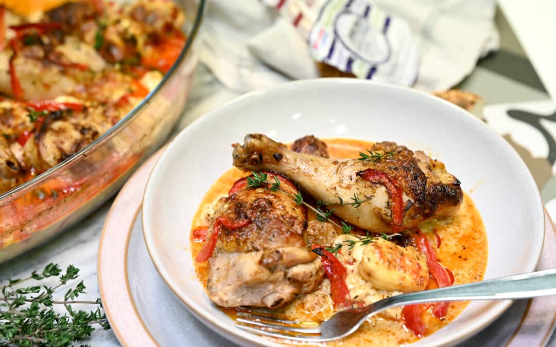 Baked Chicken with Ġbejniet