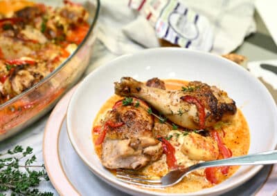 Baked Chicken with Ġbejniet