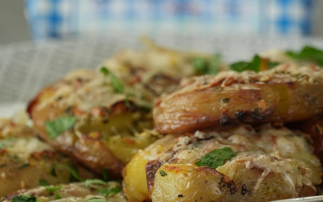 Garlic Butter Smashed Potatoes