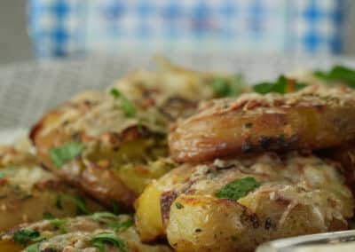 Garlic Butter Smashed Potatoes