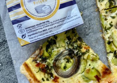 Broad Beans and Gbejna Puff Pastry Tart