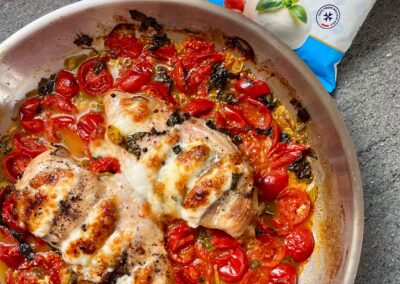 Hasselback Chicken with Fresh Mozzarella