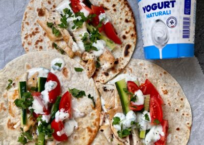 Creamy Yogurt Chicken Tacos